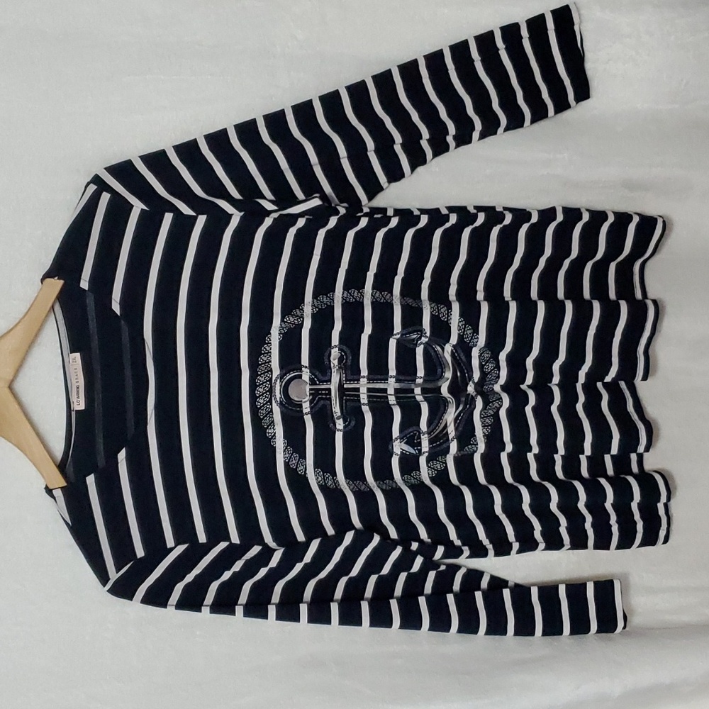 LC Waikiki Grace Stripped Nautical Long Sleeve Top Size 2XL
